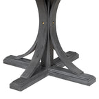 5-Piece Round Dining Table Set - 44" Pedestal Table, 4 Upholstered Chairs, Retro Farmhouse Style
