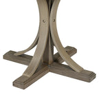 5-Piece Round Dining Table Set - 44" Pedestal Table, 4 Upholstered Chairs, Retro Farmhouse Style