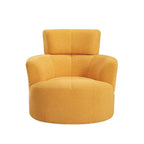 360° Swivel Accent Barrel Chair - Adjustable Headrest - Berber Fleece Upholstery - Ergonomic Design - Modern Living Room Chair