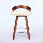 Counter Height Barstools Set of 2, Dining Chairs with Soft Cushion Seat, Kitchen Stool Island with Footstool and Low Back