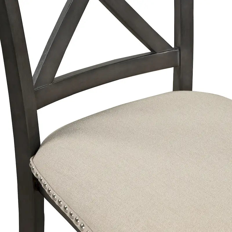 5-Piece Round Dining Table Set - Faux Marble Top, 4 Rubberwood Chairs, MDF Frame - Modern 41.7" Dining Set