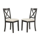 5-Piece Round Dining Table Set - Faux Marble Top, 4 Rubberwood Chairs, MDF Frame - Modern 41.7" Dining Set