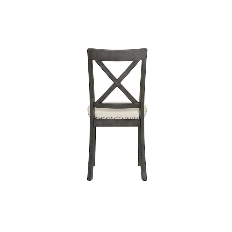 5-Piece Round Dining Table Set - Faux Marble Top, 4 Rubberwood Chairs, MDF Frame - Modern 41.7" Dining Set