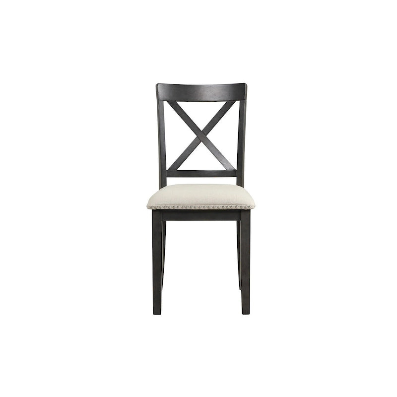5-Piece Round Dining Table Set - Faux Marble Top, 4 Rubberwood Chairs, MDF Frame - Modern 41.7" Dining Set