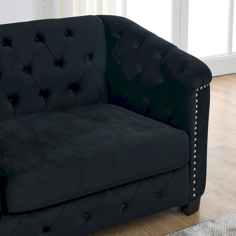 3-Seater Sofa | Nailhead Trim | Solid Wood Frame