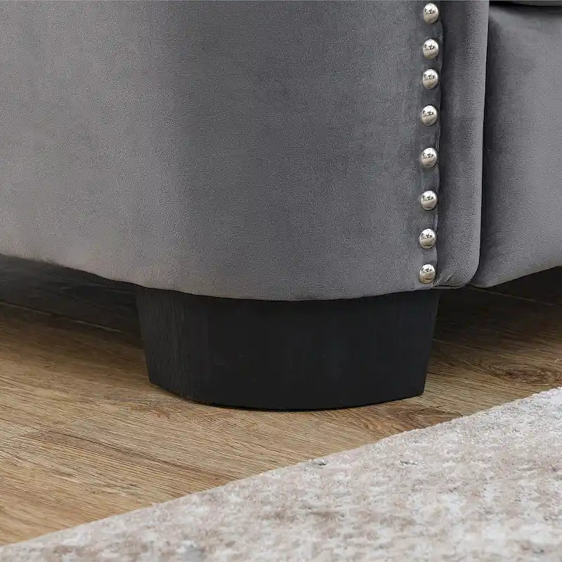 3-Seater Sofa | Nailhead Trim | Solid Wood Frame