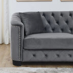 3-Seater Sofa | Nailhead Trim | Solid Wood Frame