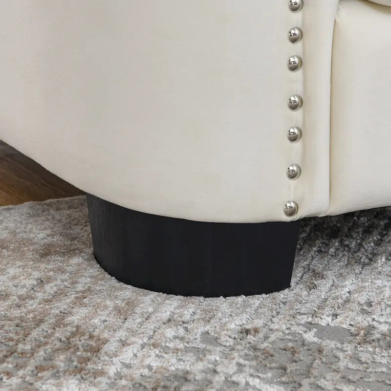 3-Seater Sofa | Nailhead Trim | Solid Wood Frame