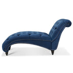 63" Tufted Chaise Lounge - High-Density Foam, Nailhead Trim, Pine Frame (62.8L x 27.17W x 32.87H)