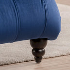 63" Tufted Chaise Lounge - High-Density Foam, Nailhead Trim, Pine Frame (62.8L x 27.17W x 32.87H)