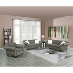 Button Tufted Velvet Sofa - Rolled Arm Couch with Dense Foam Padding & Spring Support for Living Room - Modern Classic Design