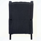 Manual Wing Chair Recliner - High Back, Solid Wood Frame, Spring Support, Chaise Longue Position - Classic Living Room Chair