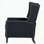 Manual Wing Chair Recliner - High Back, Solid Wood Frame, Spring Support, Chaise Longue Position - Classic Living Room Chair