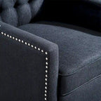 Manual Wing Chair Recliner - High Back, Solid Wood Frame, Spring Support, Chaise Longue Position - Classic Living Room Chair