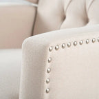 Manual Wing Chair Recliner - High Back, Solid Wood Frame, Spring Support, Chaise Longue Position - Classic Living Room Chair