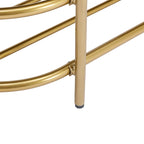 40" Velvet Upholstered Bench with Double Shoe Rack - Modern Glam Ottoman, Metal Frame, Foam Cushion, 250 lbs Capacity