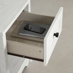 19" End Table with Drawer - Shaker Style, Open Shelf, Decorative Molding (19W x 22.5H x 17.5D)