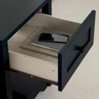 19" End Table with Drawer - Shaker Style, Open Shelf, Decorative Molding (19W x 22.5H x 17.5D)