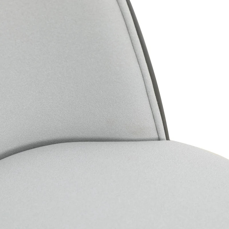 Upholstered Dining Side Chairs Set of 4 - Mid-Century Modern - Steel Frame - High-Density Foam - Velvet/PU Leather/Suede