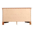 60" Bedroom Dresser with Dovetail Drawers - Wood Veneer Finish, Metal Glides (60W x 33H x 18D)