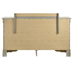 60" Bedroom Dresser with Dovetail Drawers - Wood Veneer Finish, Metal Glides (60W x 33H x 18D)
