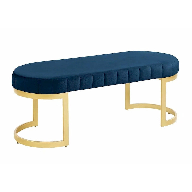 Contemporary Velvet Upholstered Bench