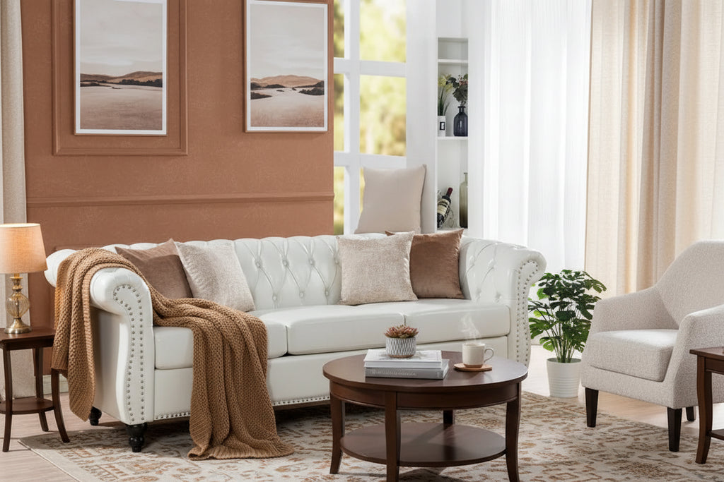 84 Rolled Arm 3 Seater Sofa