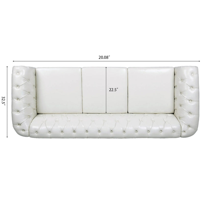 84 Rolled Arm 3 Seater Sofa