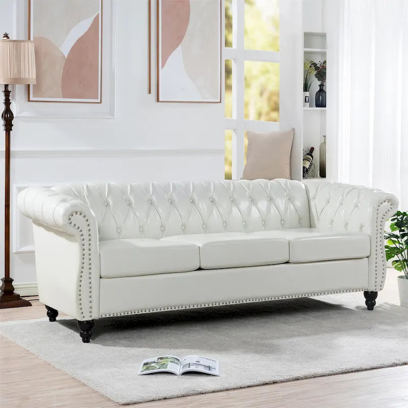 84 Rolled Arm 3 Seater Sofa