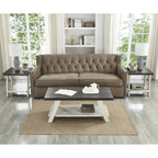 Rustic Contemporary 3-Piece Coffee & Side Table Set with Storage Shelves - Engineered Wood - Multiple Finishes
