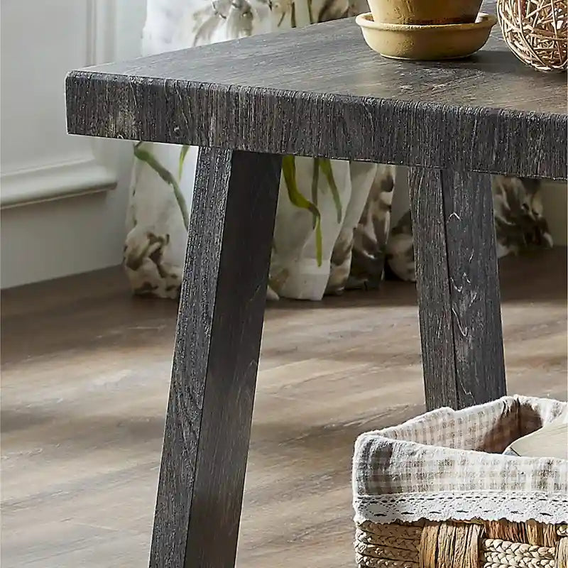Rustic Contemporary 3-Piece Coffee & Side Table Set with Storage Shelves - Engineered Wood - Multiple Finishes