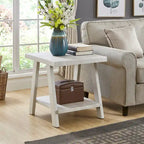 Rustic Contemporary 3-Piece Coffee & Side Table Set with Storage Shelves - Engineered Wood - Multiple Finishes