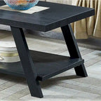Rustic Contemporary 3-Piece Coffee & Side Table Set with Storage Shelves - Engineered Wood - Multiple Finishes