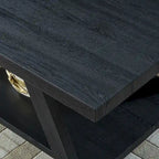 Rustic Contemporary 3-Piece Coffee & Side Table Set with Storage Shelves - Engineered Wood - Multiple Finishes