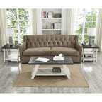 Rustic Contemporary 3-Piece Coffee & Side Table Set with Storage Shelves - Engineered Wood - Multiple Finishes