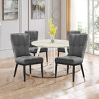 Faux Leather Dining Chairs Set of 2 - High Back Metal Frame, 440lbs Capacity, Waterproof PU - Modern Kitchen Chairs