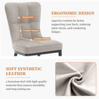 Faux Leather Dining Chairs Set of 2 - High Back Metal Frame, 440lbs Capacity, Waterproof PU - Modern Kitchen Chairs