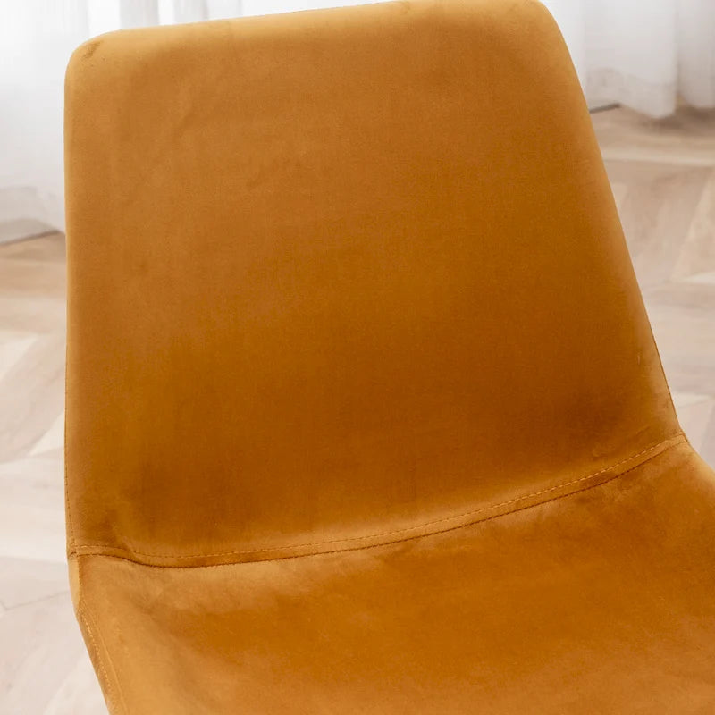 Modern Velvet Dining Chairs Set of 2 - Gold Metal Legs, High-Density Foam Padded, 4 Colors Available