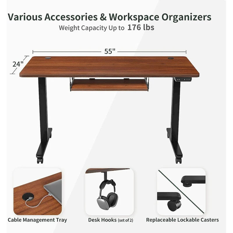 Home Office Furniture/Wood/Desk With Keyboard Tray/Desks