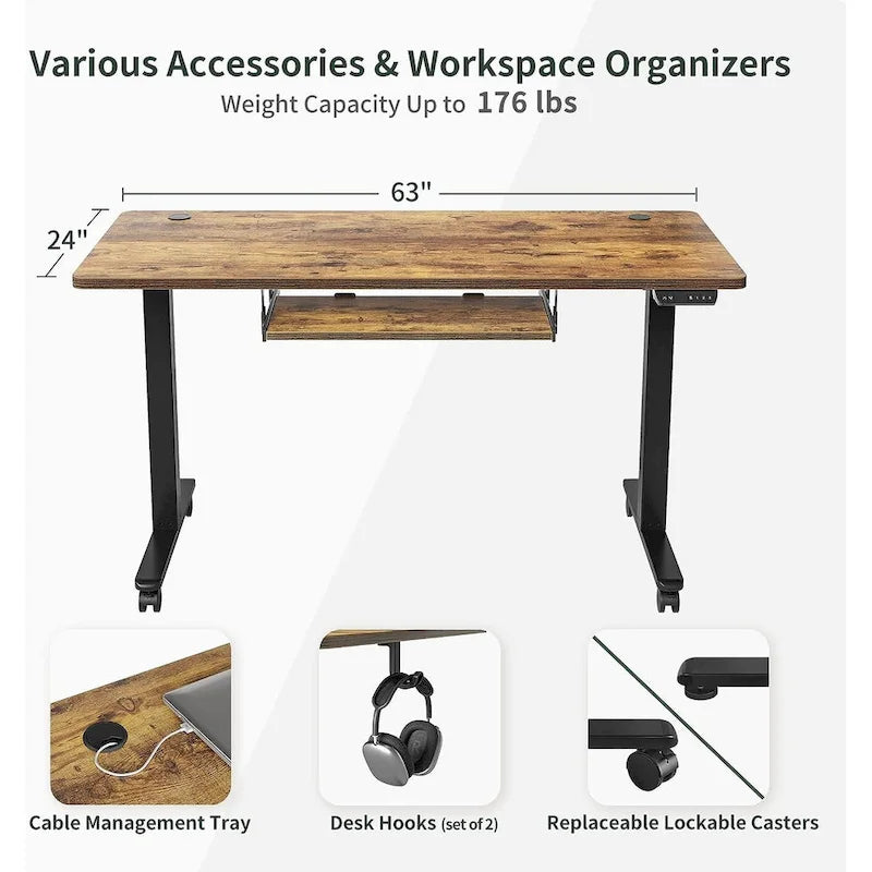 Home Office Furniture/Wood/Desk With Keyboard Tray/Desks