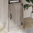 60 Inch L-Shaped Corner Desk with Storage Cabinet & Reversible Shelves for Home Office