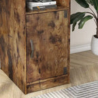 60 Inch L-Shaped Corner Desk with Storage Cabinet & Reversible Shelves for Home Office