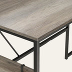 60 Inch L-Shaped Corner Desk with Storage Cabinet & Reversible Shelves for Home Office