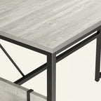 60 Inch L-Shaped Corner Desk with Storage Cabinet & Reversible Shelves for Home Office