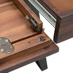 Modern Industrial 54 inch Wide Desk with Keyboard Tray and 2 Drawers - Solid Wood and Metal