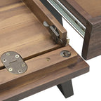 Modern Industrial 54 inch Wide Desk with Keyboard Tray and 2 Drawers - Solid Wood and Metal