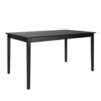 Black Mission-Style Dining Table | Rubberwood | 60" x 36"