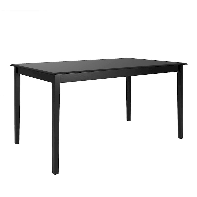 Black Mission-Style Dining Table | Rubberwood | 60" x 36"