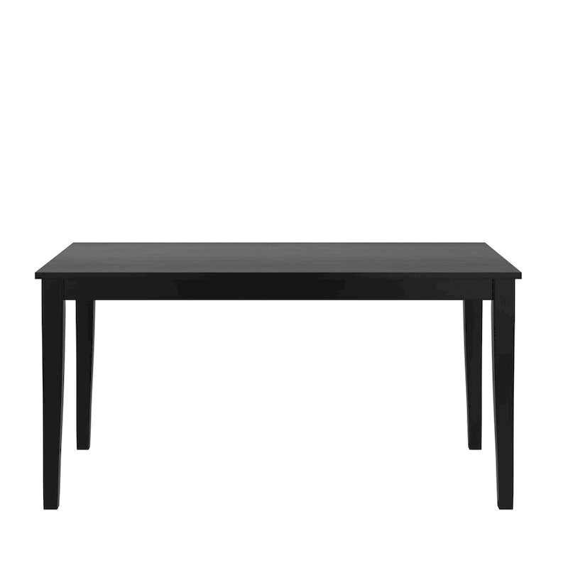 Black Mission-Style Dining Table | Rubberwood | 60" x 36"