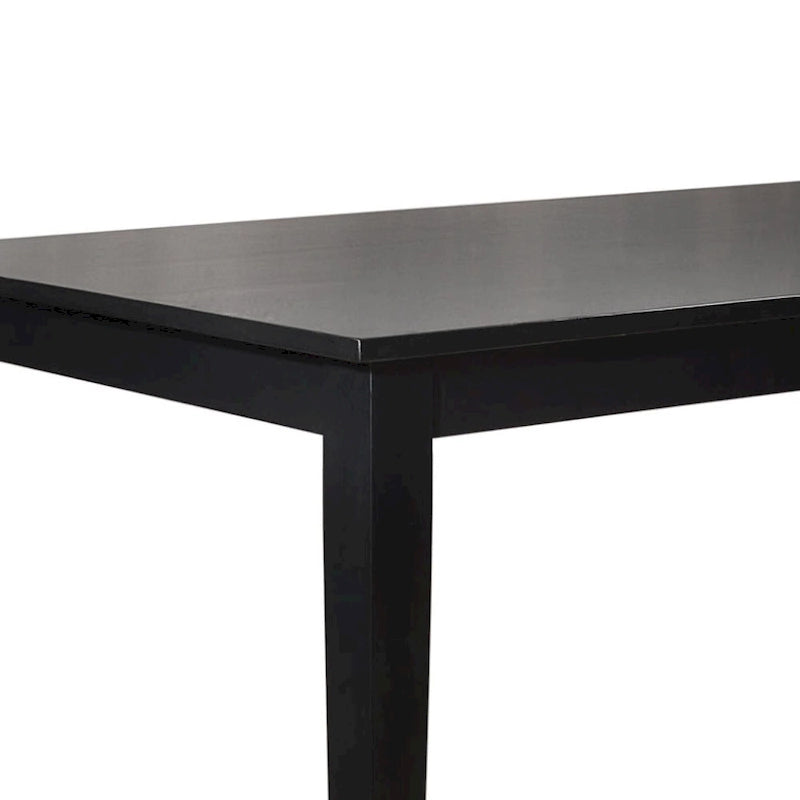 Black Mission-Style Dining Table | Rubberwood | 60" x 36"